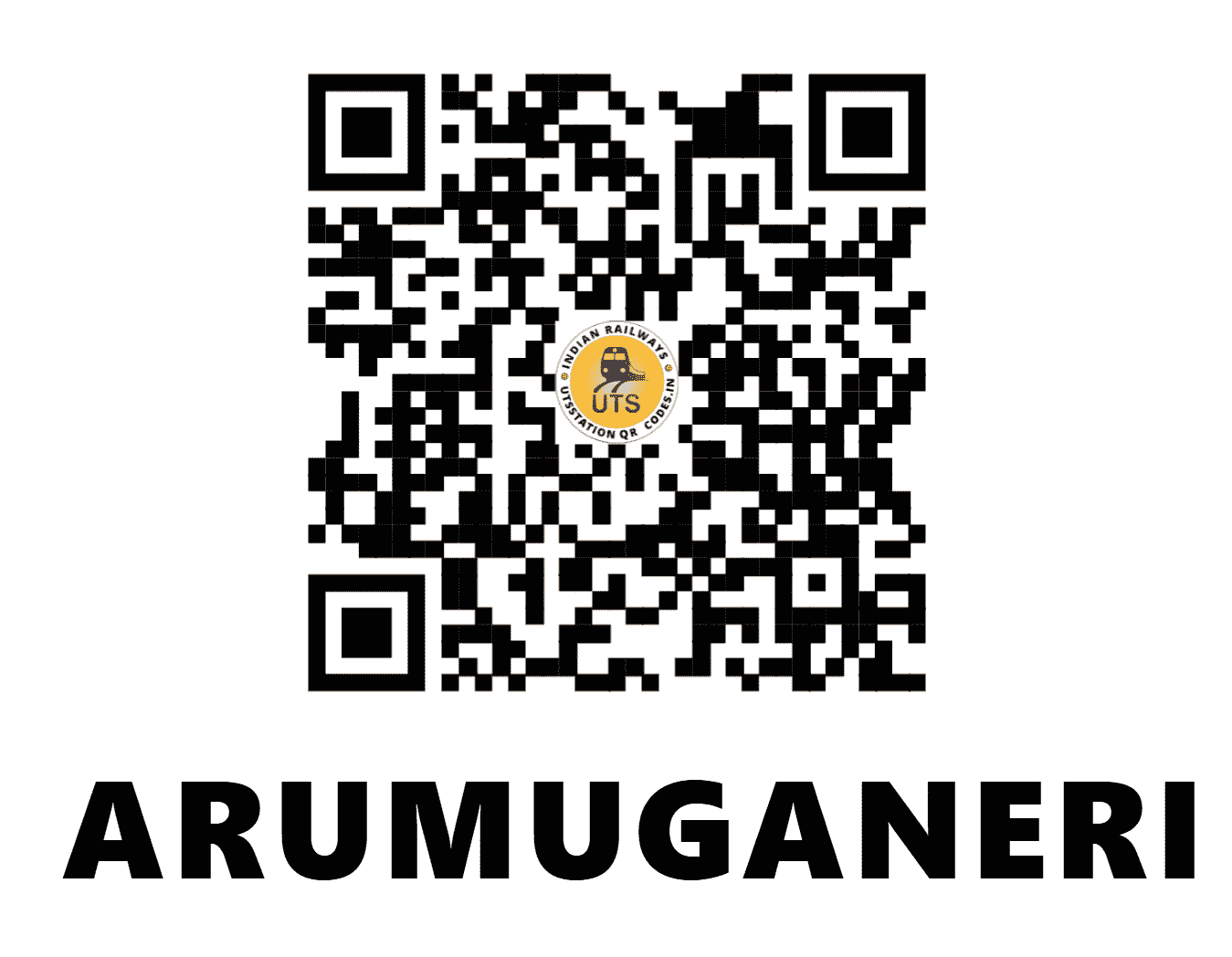 UTS QR Code for ARUMUGANERI - ANY - SR (TAMIL NADU)